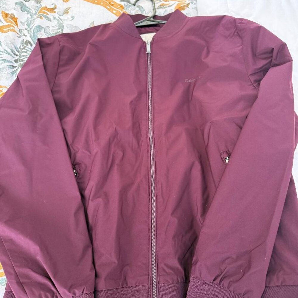 Calvin Klein Red Large Men's Bomber style jacket New  Without Tags
